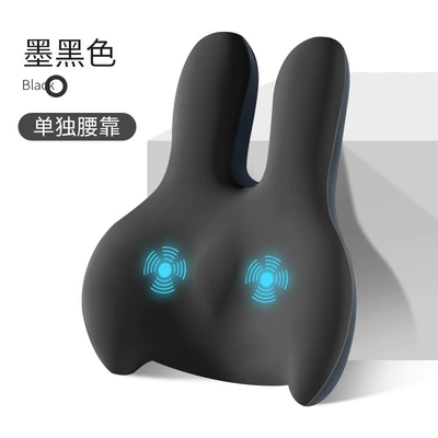 Amazon massage cushion, waist support pillow, car backrest, office chair seat cushion, waist pillow set for car use (Masaj avadanlığı) - upgraded-massage-model-single-lumbar-support-classic-black