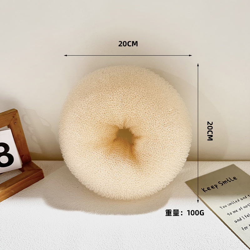 Platillo de rosquilla, mujer perezosa, lazo para el cabello con cabeza de bola esponjosa, artefacto para niños, tocado de capullo, accesorio para el cabello coreano