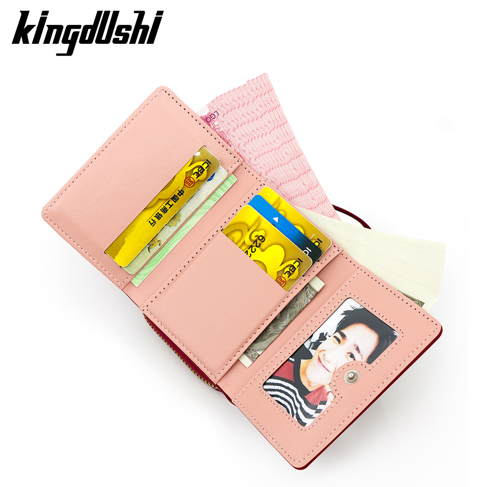Coreano simple billetera de damas corta hebilla multi-tarjeta 30% bolso de cambio bolso certificados bolso de mano fábrica al por mayor