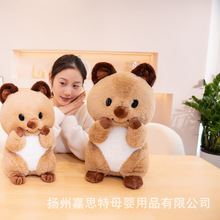 外贸兔毛短尾矮袋鼠公仔儿童毛绒玩具布娃娃兔子狐狸公仔玩偶沙发