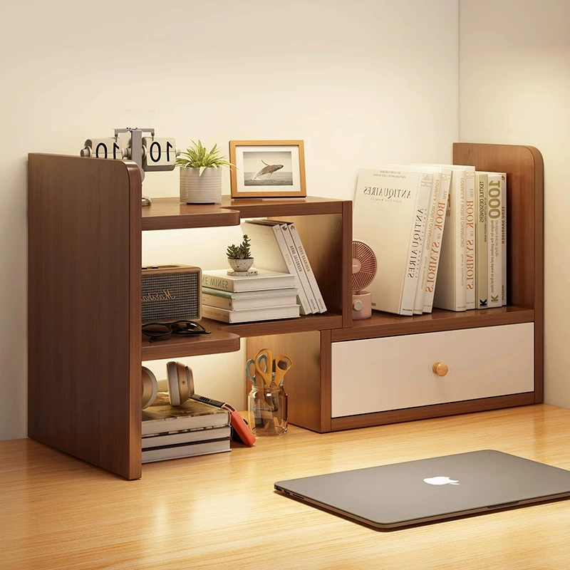 Настольная книжная полка, офисная стойка для хранения, простая настольная многослойная телескопическая полка, домашний стол, небольшой книжный шкаф