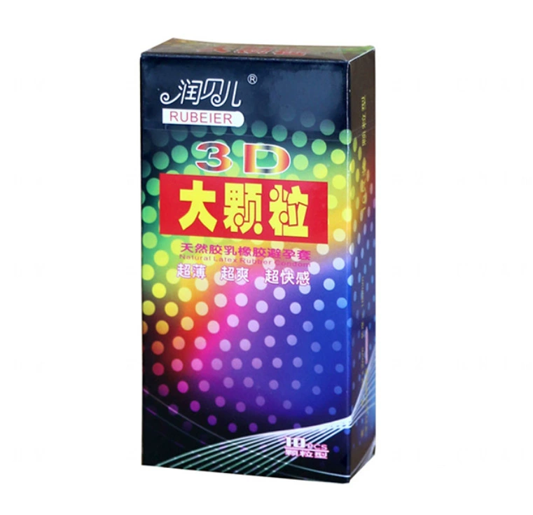 Condoms pack — 10 pcs, ultra‑thin, 3D granules or long‑lasting variants