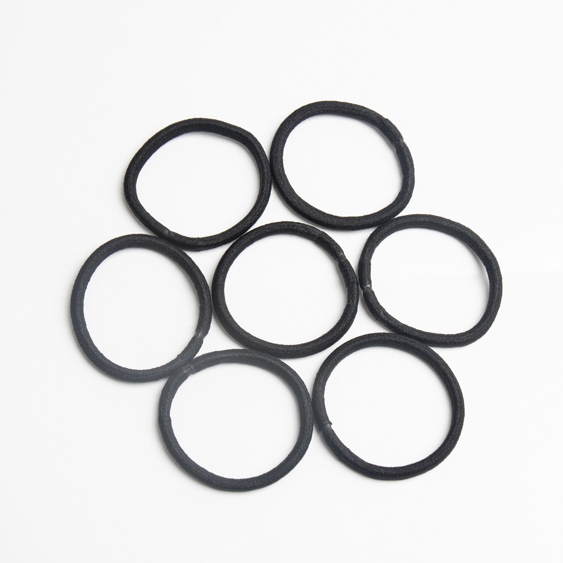 6mm simple durable alta base elástica cuerda de pelo banda de pelo lazo cuerda de pelo negro banda de goma accesorios para el cabello al por mayor