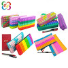 Silica gel handheld waterproof pencil case for elementary school students for documents, anti-stress