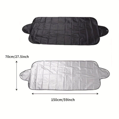 Direct sales from the manufacturer: New winter car snow shield, ice and snow cover, sunshade, car window snow protection, front windshield cover (Car snow shield) - silver-15070