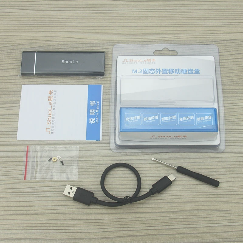 Корпус для SSD M.2 с двойным интерфейсом USB3.0/Type-C — бокс NGFF для M.2 в Type-C