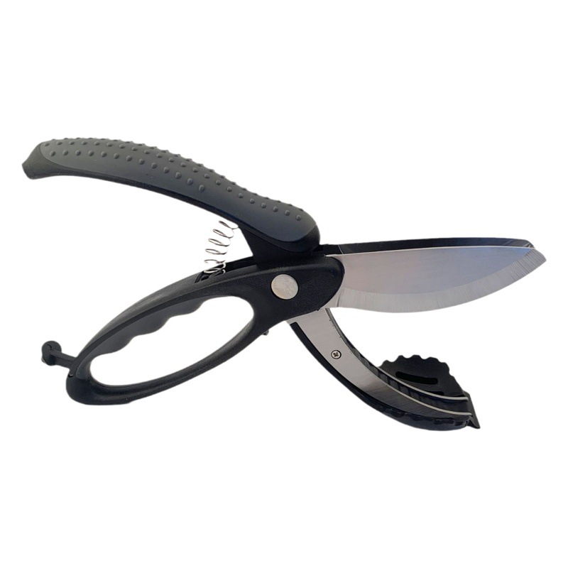 En stock nuevas tijeras de ensalada de acero inoxidable tijeras de frutas y verduras tijeras de ensalada multifuncionales para el hogar tijeras de comida complementaria para niños estilo pastoral