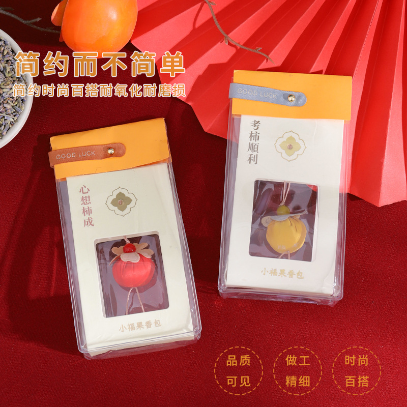 Persimmon Ruyi caramelo conejo bolsita Persimmon bolsita bendición portátil mini bolsita adornos regalo colgante