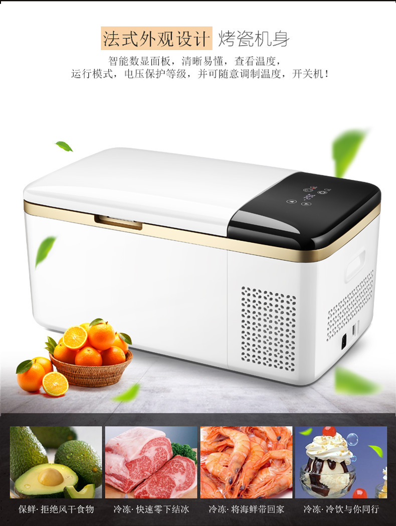 Car Refrigerator, Outdoor Small Refrigerator, Cooler Box, Commercial Ice Box, Portable, Special for Stalls, Car, Truck