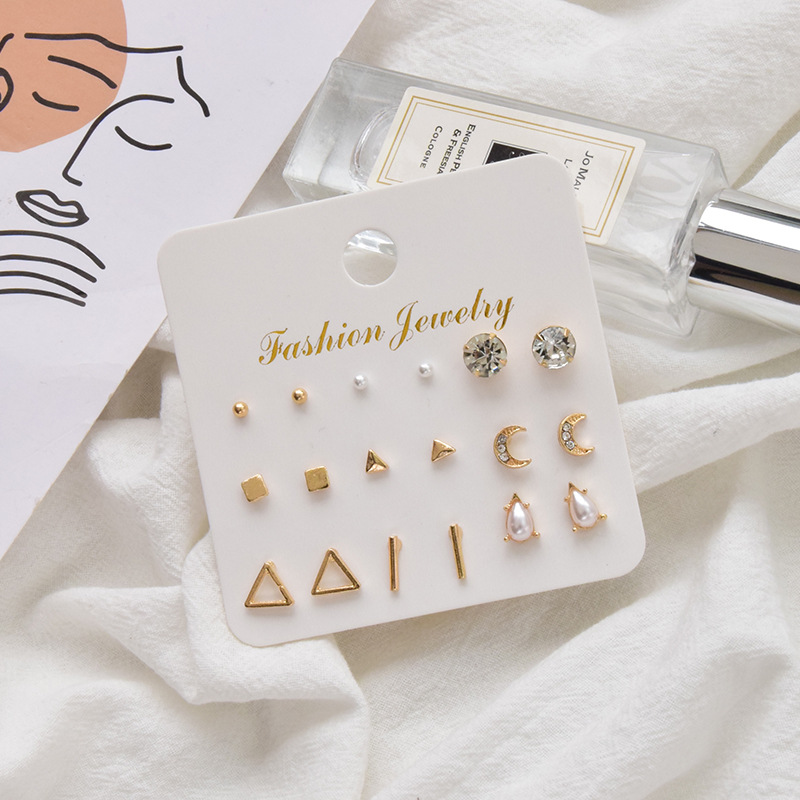 9 pairs of new foreign trade earrings se...