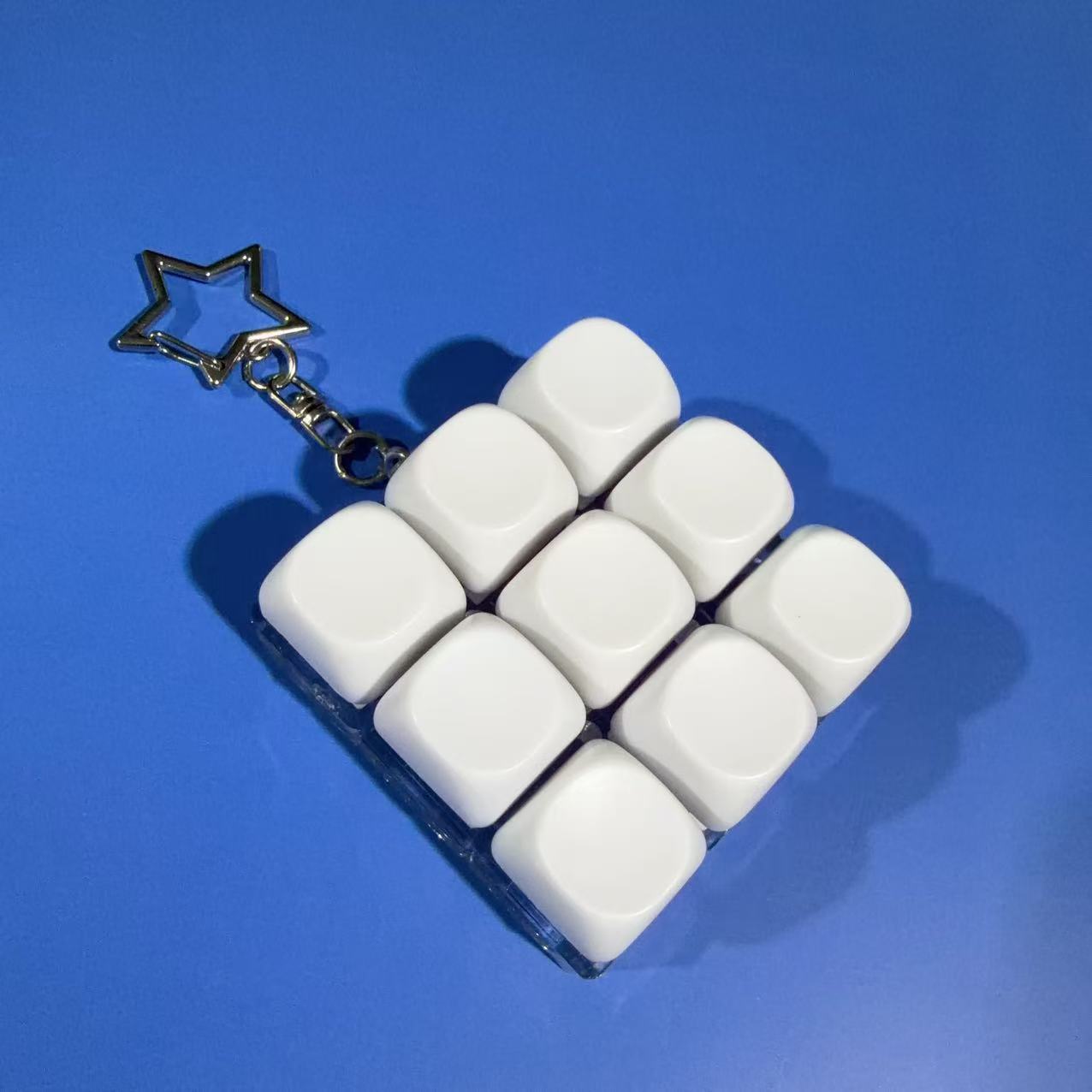 Cross-border Round Cap Decompression Button 9-key Switch Tester Keyboard Cat Keychain Finger Squeeze Stress-relief Toy_voghion.com