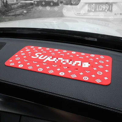 Car Anti-Slip Mat, Car Sun Anti-slip mat - tide-brand-flower-red-3015cm