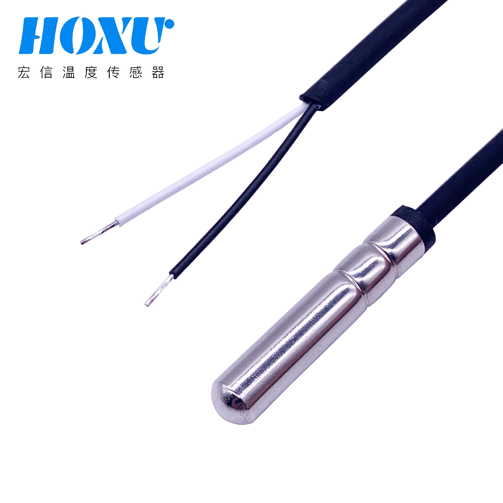 工厂特价NTC温度传感器防水型PTE注塑不锈钢外壳10k100测温探头