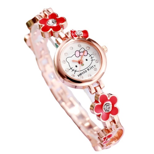 New fashion kt cat primary school children ladies watch children's watch baby quartz electronic watch catcher doll