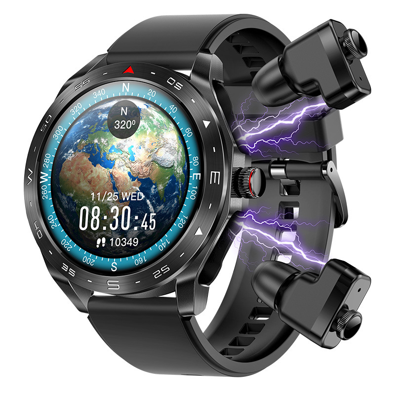 Nuevos auriculares de pulsera inteligente 2 en 1 reloj adulto para llamadas deportivas TWS auriculares Bluetooth reloj multifuncional