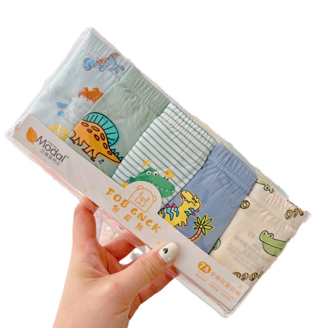 Детское нижнее белье FOB Valley Nibe Bear Summer Modal A Class Девочки мальчики шорты с плоским горлом PP