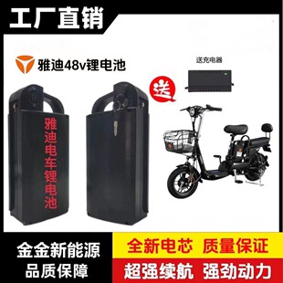 雅迪電動車鋰電池48v12A鋰電池手提款送充電器台鈴愛瑪通用款