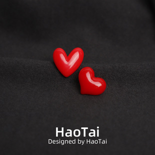 Cute Japanese Style Red Heart Heart Heart Heart-shaped Brooch Cartoon Badge Badge Button Pin Student Women's Shoes Bag Accessories