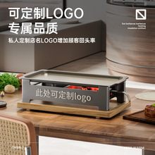 不锈钢酒精烧烤炉商用烤鱼烤串炭烤肉不沾羊排盘加热保温炉热串炉