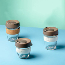厂家直销硅胶玻璃水杯 隔热防烫硅胶咖啡杯 耐磨防滑杯套玻璃水杯
