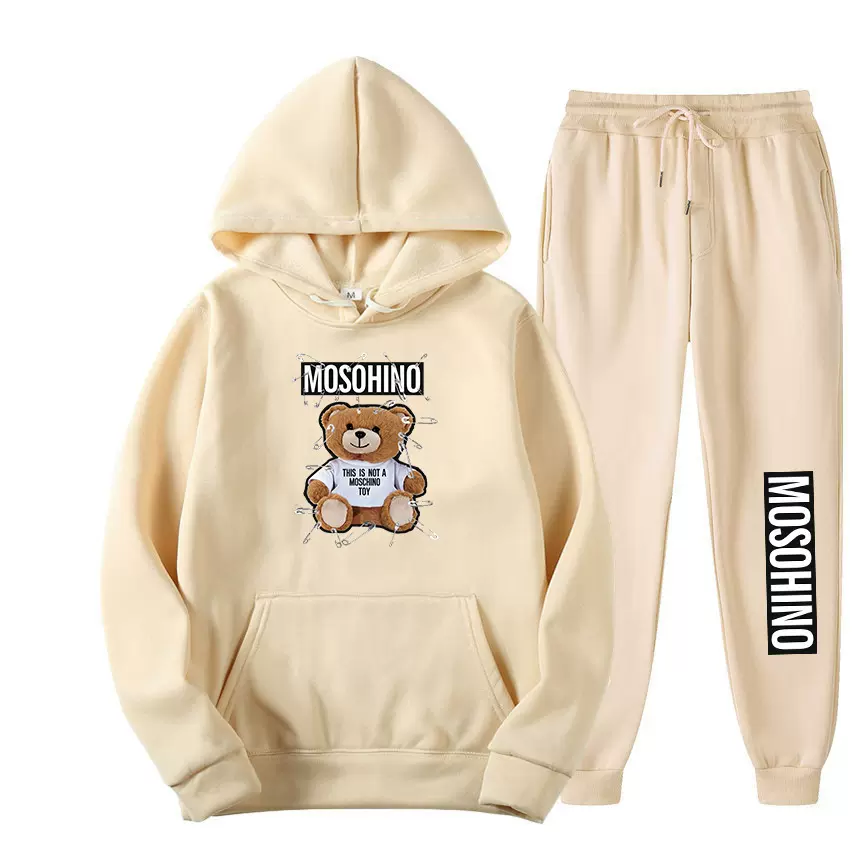 嘻哈印花跨境爆款套头卫衣运动套装时尚休闲百搭运动抓绒男女连帽