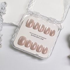 【皎瓏】貓眼穿戴甲手工成品甲片網紅同款DIY預製甲片短款穿戴甲