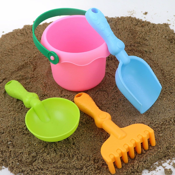 Beach bucket [4-piece set of net pockets] Yuanqi powder