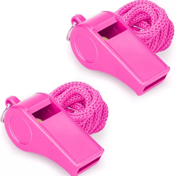 Manufacturer's Ready Stock Wholesale Pink Whistle Abs Toy Whistle High-Pitched Environmentally Friendly Whistle Competition Cheering Whistle