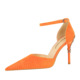 283-17 Korean High Heels Metal Heel Thin Heel High Heel Shallow Mouth Pointed Suede Hollow Hollow Cut Out Slim Sandals
