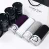 Black can gift box 4 silver edge 4 (black+gray+white+dark blue)