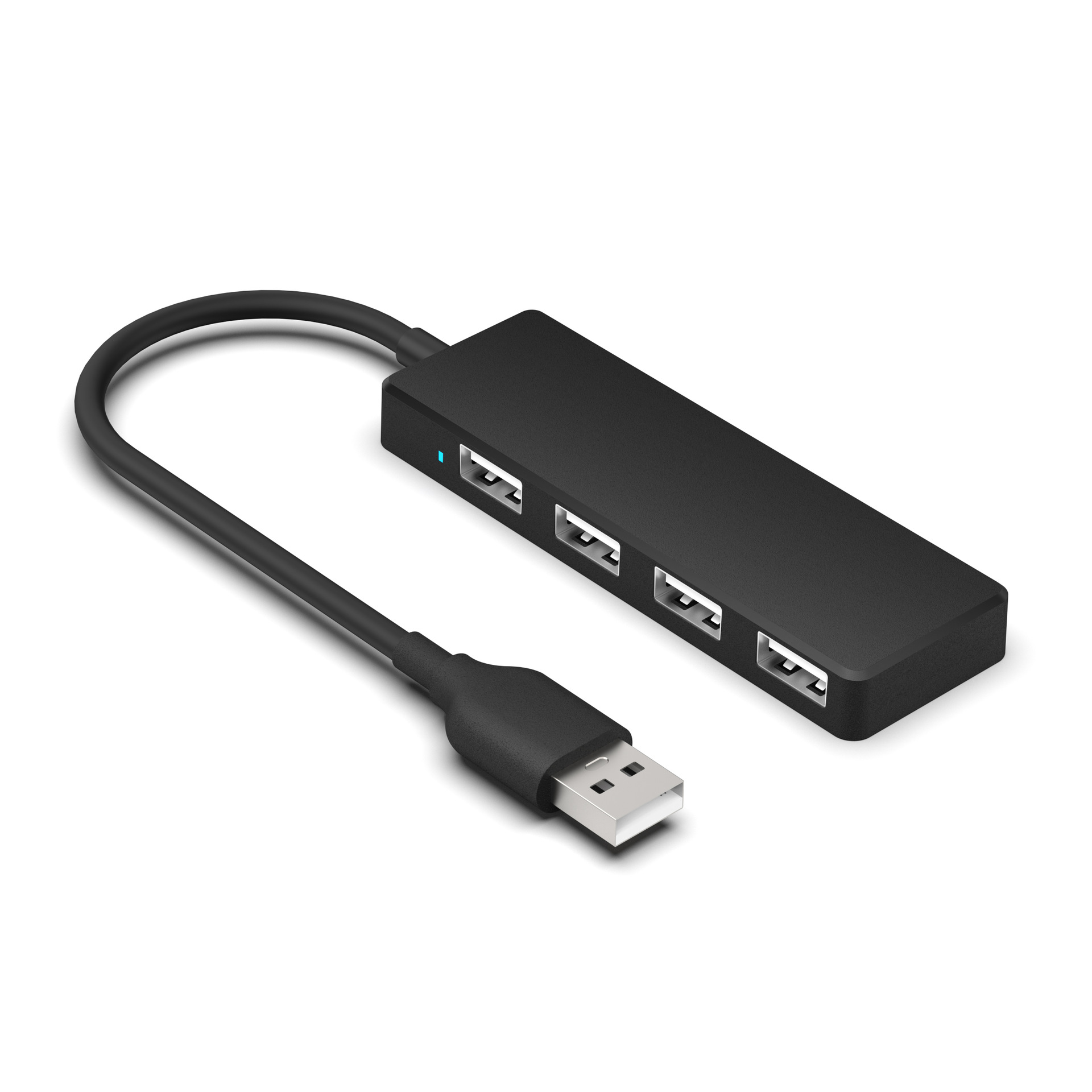 4 in 1 USB Type-C Hub 4 Port USB HUB LED Gösterge Işığı Docking Station Telefon ve Bilgisayar Uyumlu