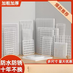 白色铁丝网格网片铁网超市货架铁艺格子网幼儿园照片墙展示置物架