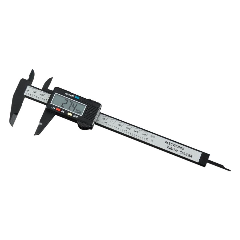 Все пластиковые штангенциркуль электронный цифровой штангенциркуль 0-150-100mm текст воспроизведения углеродного волокна ювелирные изделия небольшой штангенциркуль