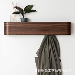木製壁掛けハンガー胡桃の木の壁の服の帽子のフックは玄関の壁のフックに入ります。