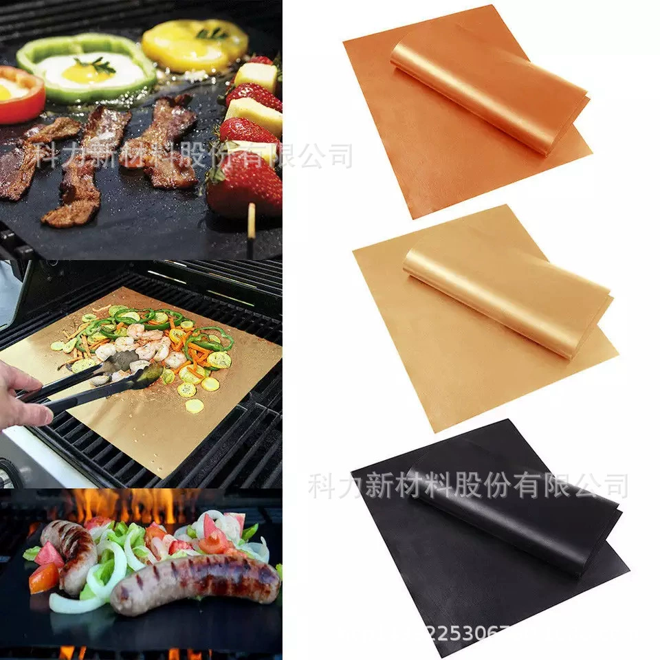 Горячая распродажа тефлоновый антипригарный высокотемпературный коврик для барбекю на открытом воздухе коврик для барбекю с антипригарным покрытием коврик для гриля барбекю