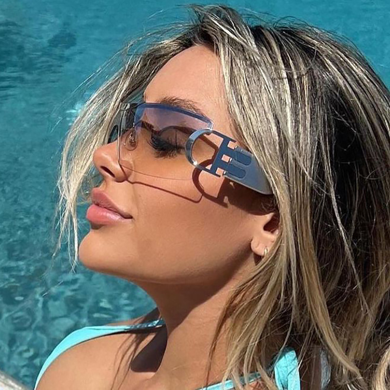 Uus raamita Y2K tehnoloogiaga moekas spordipeegel, isikupärastatud ja trendikas, futuristlikud aastatuhande päikeseprillid_voghion.com