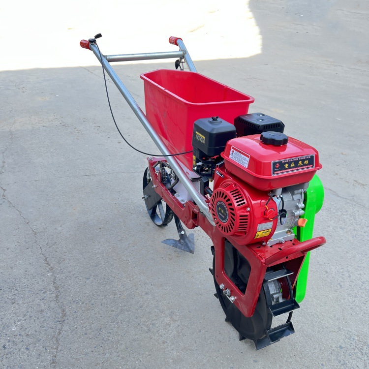 农用果园自走式追肥机 汽油独轮种植机 多功能玉米播种施肥神器