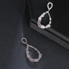 Copper earrings, zirconium, internet celebrity, wholesale