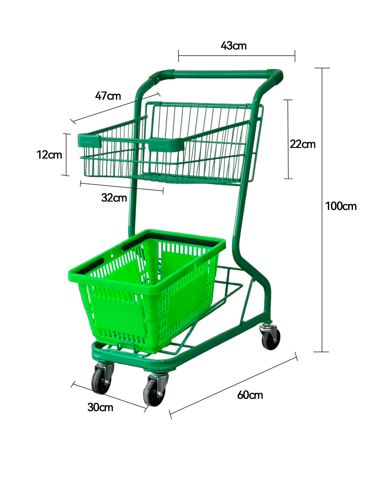 Supermercado multifuncional casero muñeca agarrar carro de mano de doble piso centro comercial de carga carrito de compras en línea popularidad puesta en el puesto de carro pequeño image 23