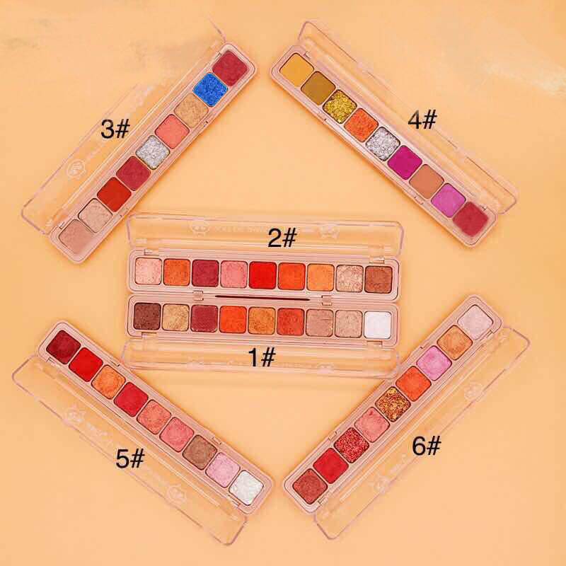 [Compre a gusto] puré de papas de nueve colores Placa de sombra de ojos dedo teclado tierra color lentejuelas de perlas estudiante maquillaje barato