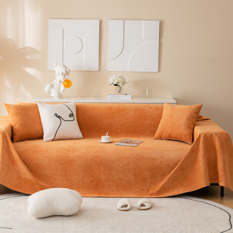 Toalla de sofá impermeable de color sólido de tela universal Four Seasons Toalla de cojín de sofá a prueba de orina para mascotas minimalista moderna al por mayor