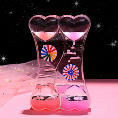 New Double Heart Colorful Spinner Milk Paint Colorful Timing Oil Drop Colorful Valentine's Day Creative Gift Birthday Gift