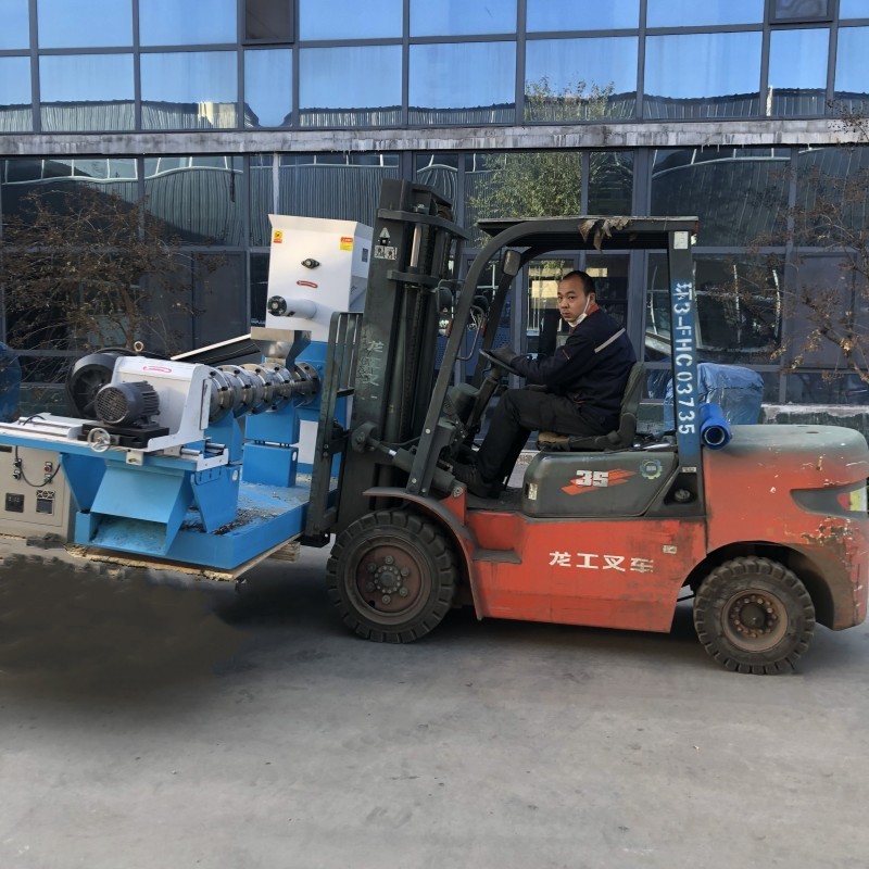 鱼饲料膨化机生产线 全自动宠物颗粒设备 猫粮狗粮机混合喷油烘干