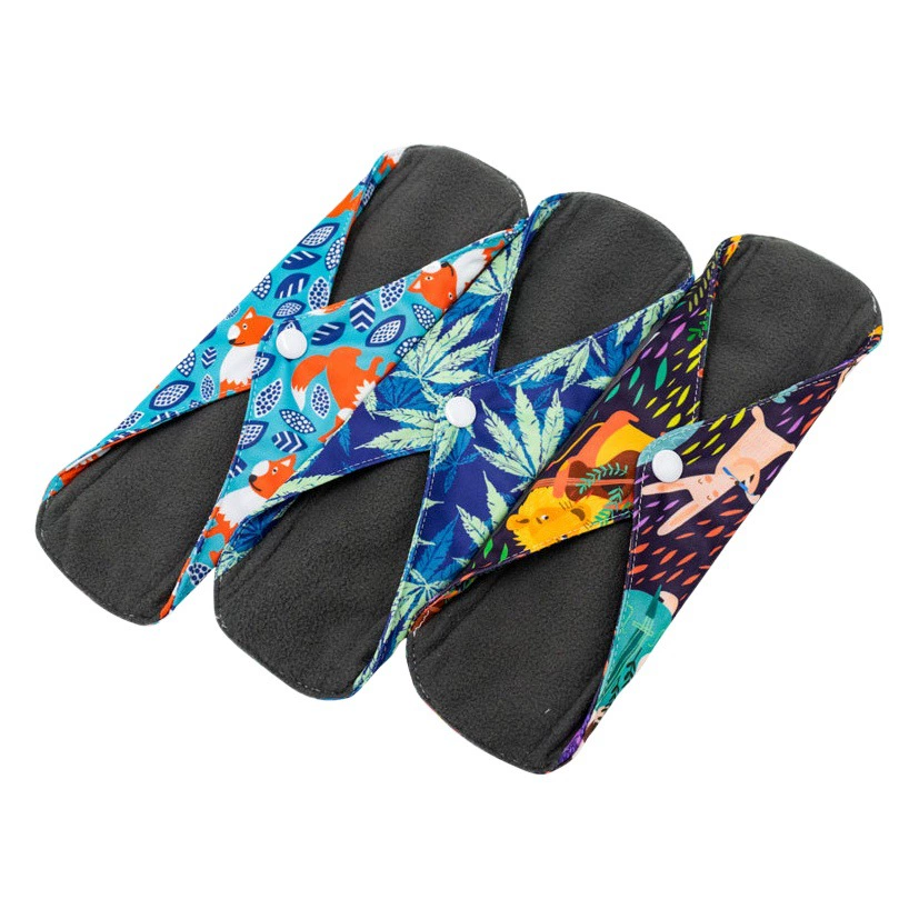 Бамбуковый уголь Сращивание моющаяся гигиеническая прокладка физиологический период тетя полотенце накладка материнская гигиеническая прокладка [300 штук Бесплатная доставка]