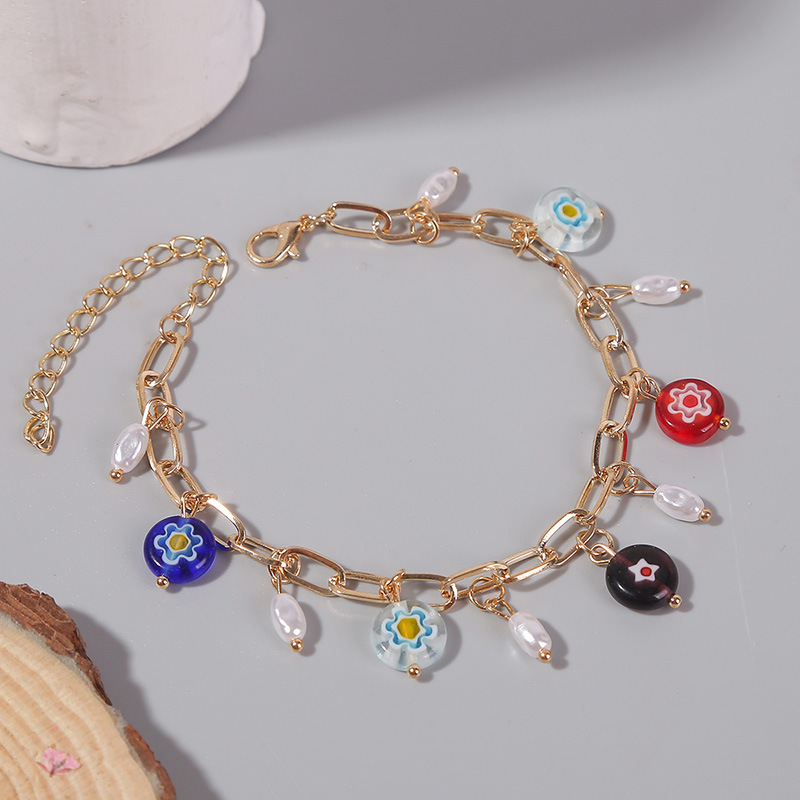 Creative Bohemian Handmade Pearl Glaze Bracelet European and American Ins Internet Celebrity Unique and Exquisite Beaded Braceletpicture6