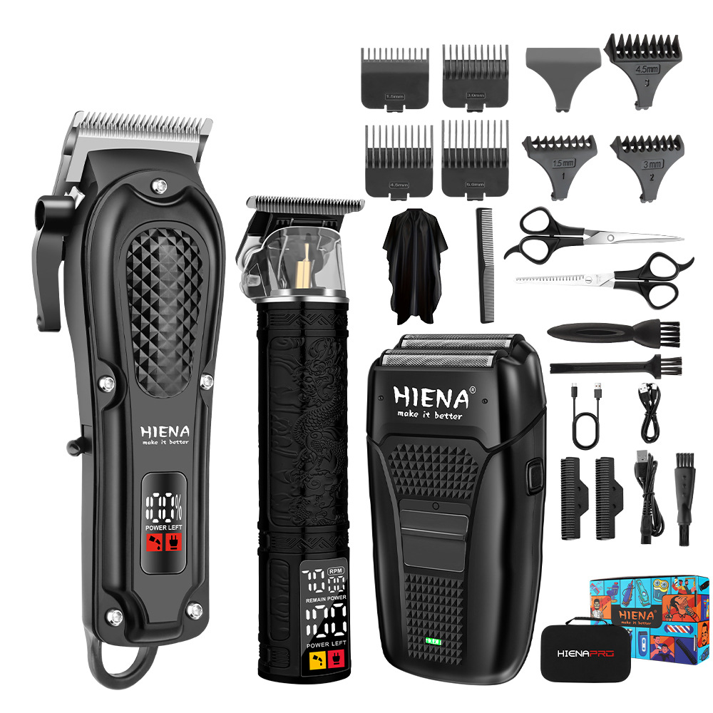 Corte de pelo universal transfronterizo HIENA afeitar eléctrico cabeza de aceite de tallado empujador eléctrico corte de pelo empujador especial para salón de pelo digital
