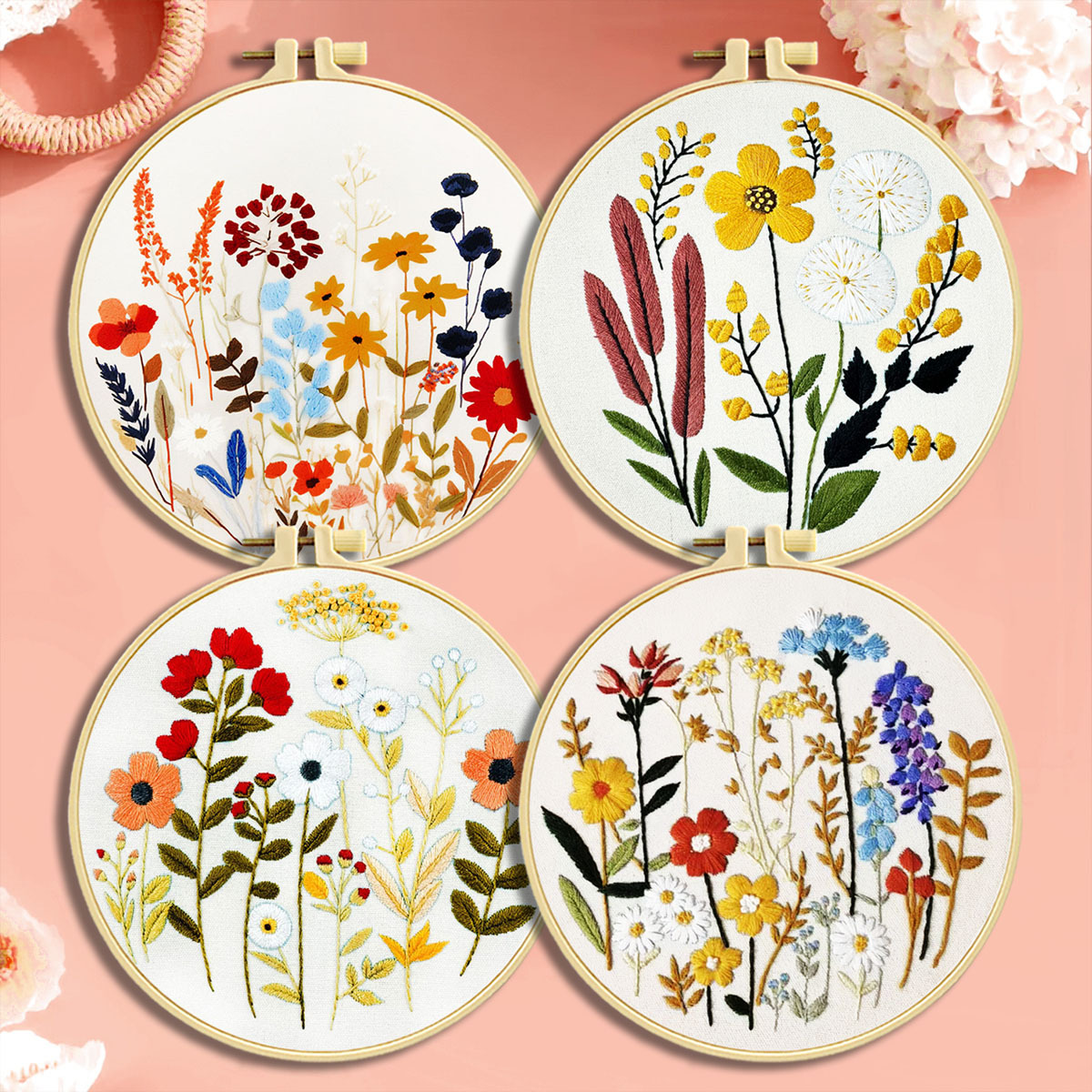 Mona Lisa bordado real flores y plantas colección nueva simulación de estilo chino bordado decoración bordado a mano