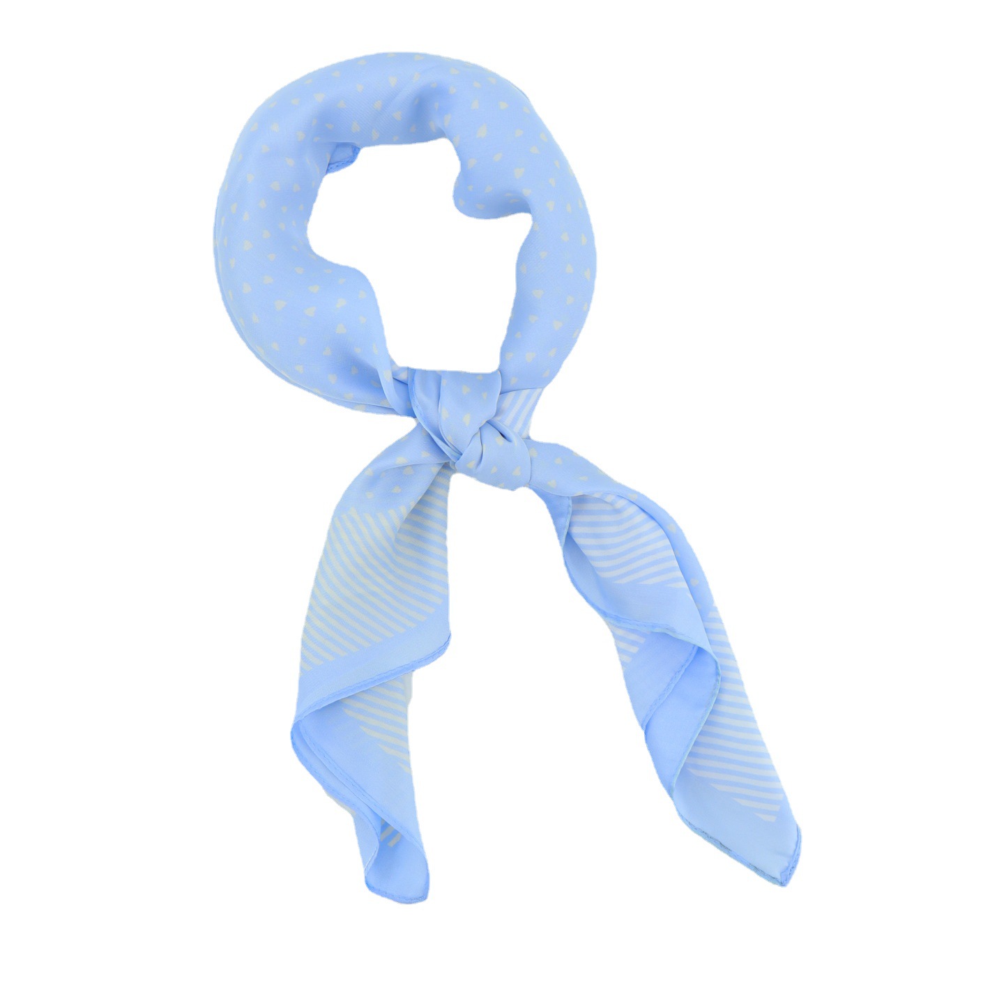 Frühling und Herbst Dekoration Gedruckt 70cm Kleine Quadratische Handtuch Simulation Blau Welle Dot Vielseitig Professionelle Tragen mit_voghion.com