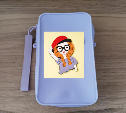 Silikon-Handytasche, Cartoon-Umhängetasche, tragbare Geldbörse, niedliche Mini-Schultertasche für Schülerinnen, Stress-Relief-Bubble-Tasche