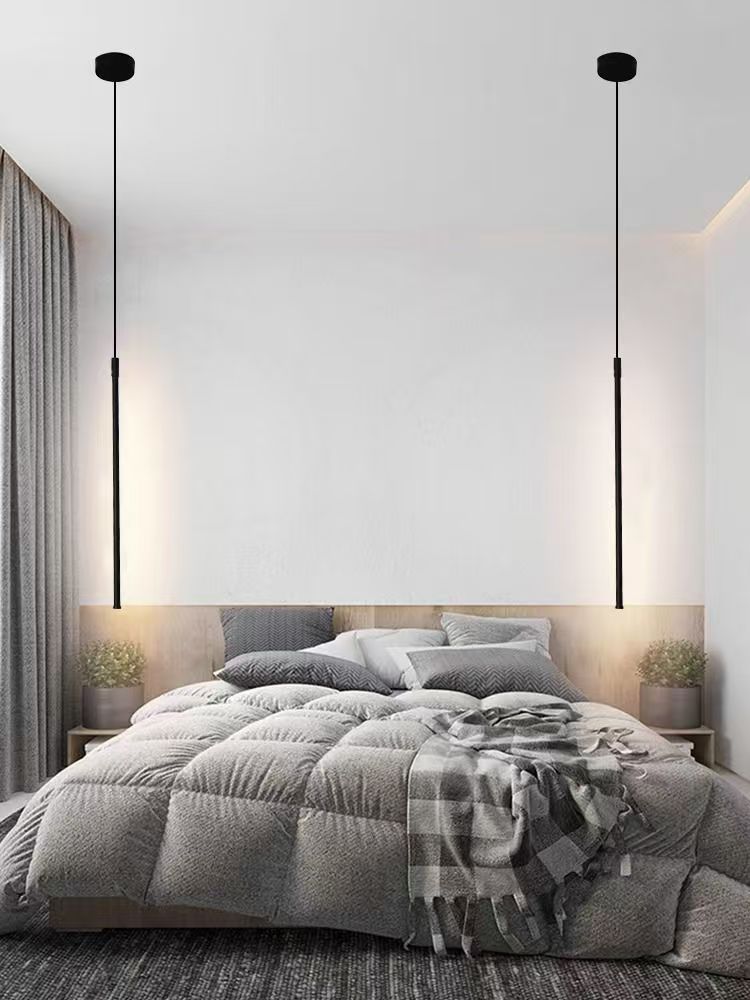 Lámpara de cabecera minimalista moderna y minimalista hotel dormitorio cabecera lámpara de barra larga nórdica sala de estar pared de fondo lámpara de cabina